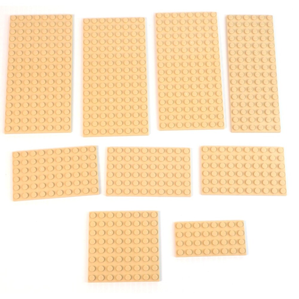 LEGO Parts - Assorted Tan Plates Bulk Pieces - QTY 9